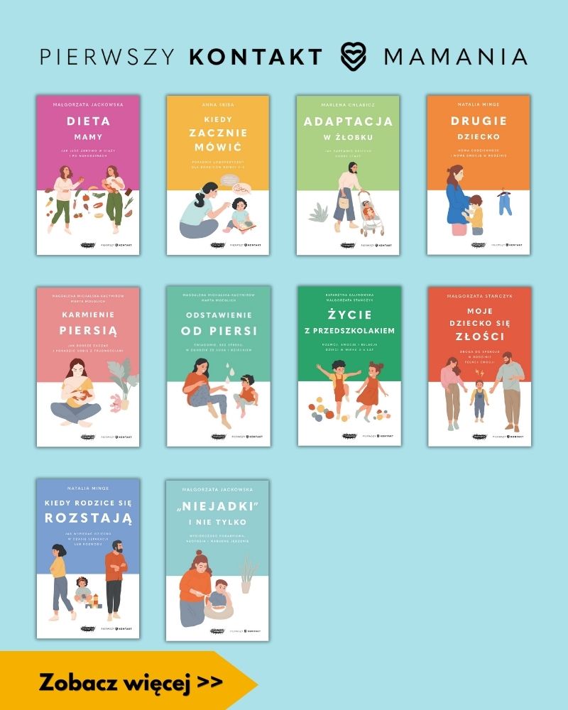 Zapowiedź. Rodzicielstwo bliskości. Agnieszka Stein baner_seria_Mamania_pierwszy_kontakt