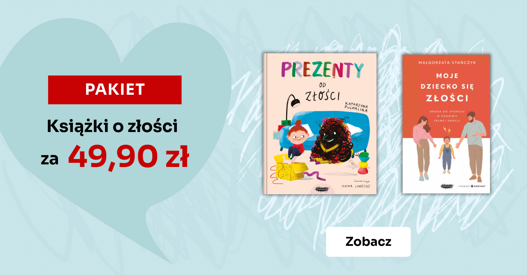 baner pakiet ksiązki o złości