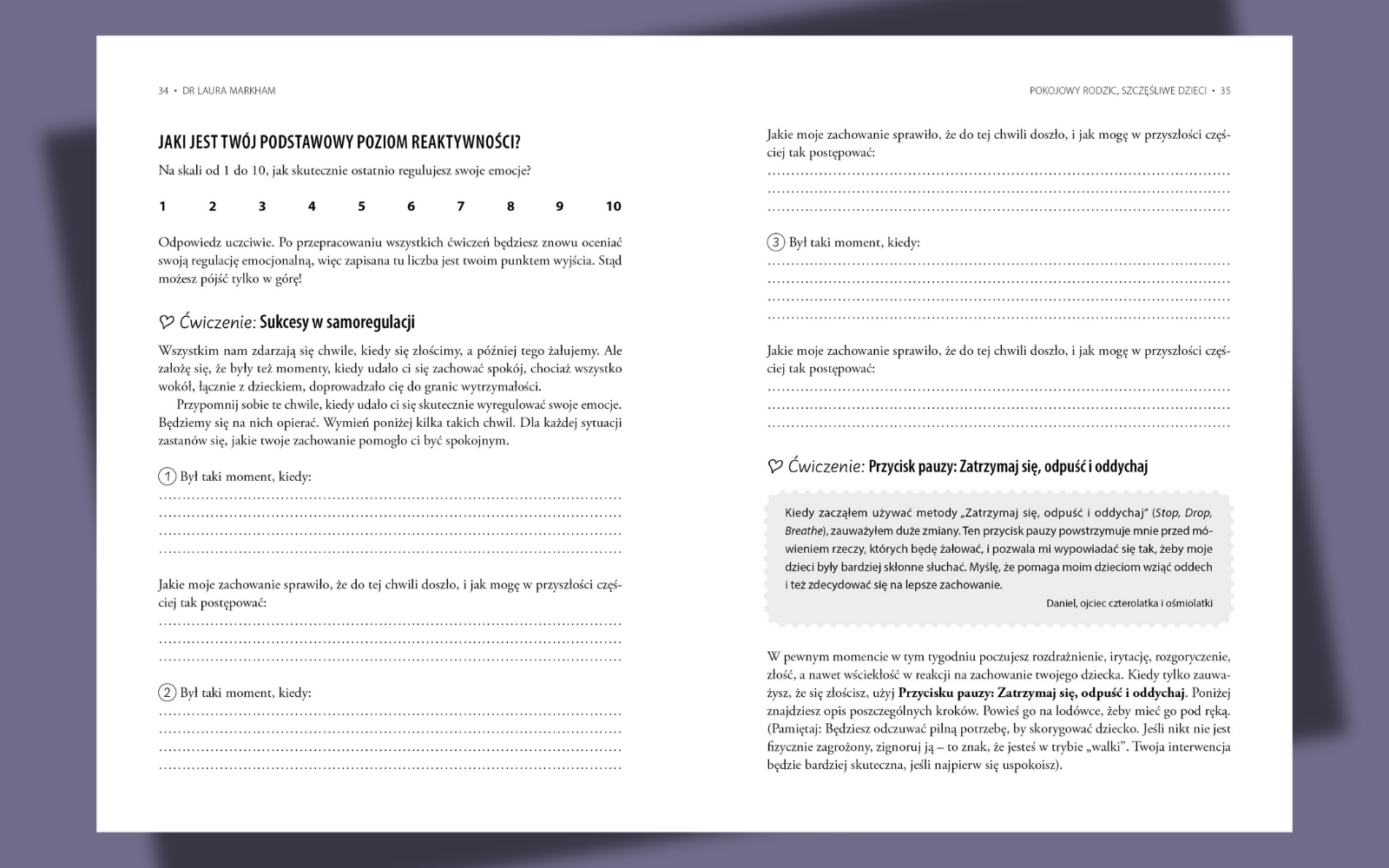 Pokojowy rodzic, szczęśliwe dzieci. Workbook. Jak za pomocą uważności i więzi wychować odporne, radosne dzieci i na nowo odkryć radość rodzicielstwa Rozkladowka_1