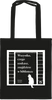 Torba czarna "Wszystko, czego szukasz, znajdziesz w bibliotece"