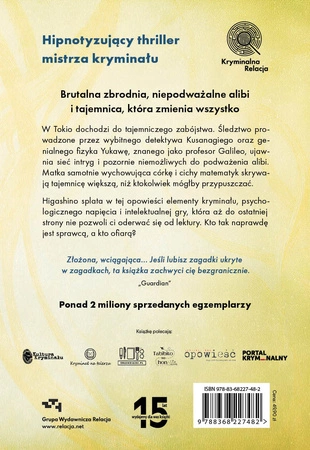 EBOOK Podejrzany X. Pochodna zbrodni. Keigo Higashino