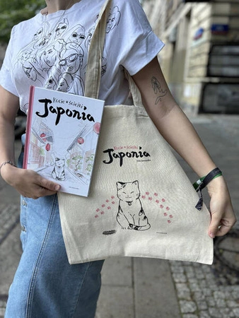 Torba ecru Kocie ścieżki Japonia