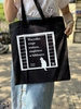 Torba czarna "Wszystko, czego szukasz, znajdziesz w bibliotece"