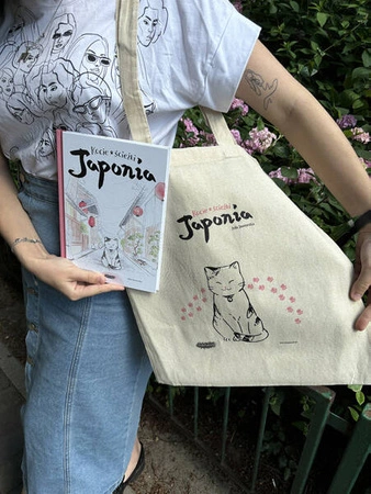Torba ecru Kocie ścieżki Japonia